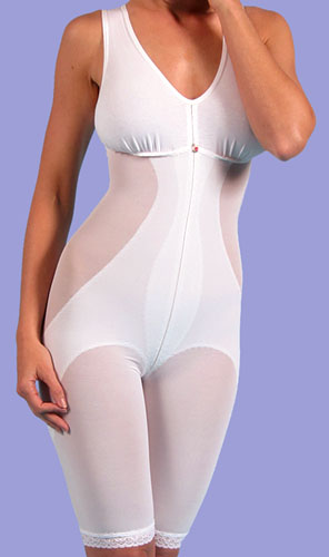 Design Veronique Zippered Above-Knee Molded Buttocks High-Back Girdle with  Bra #B854-B - Nightingale Medical Supplies